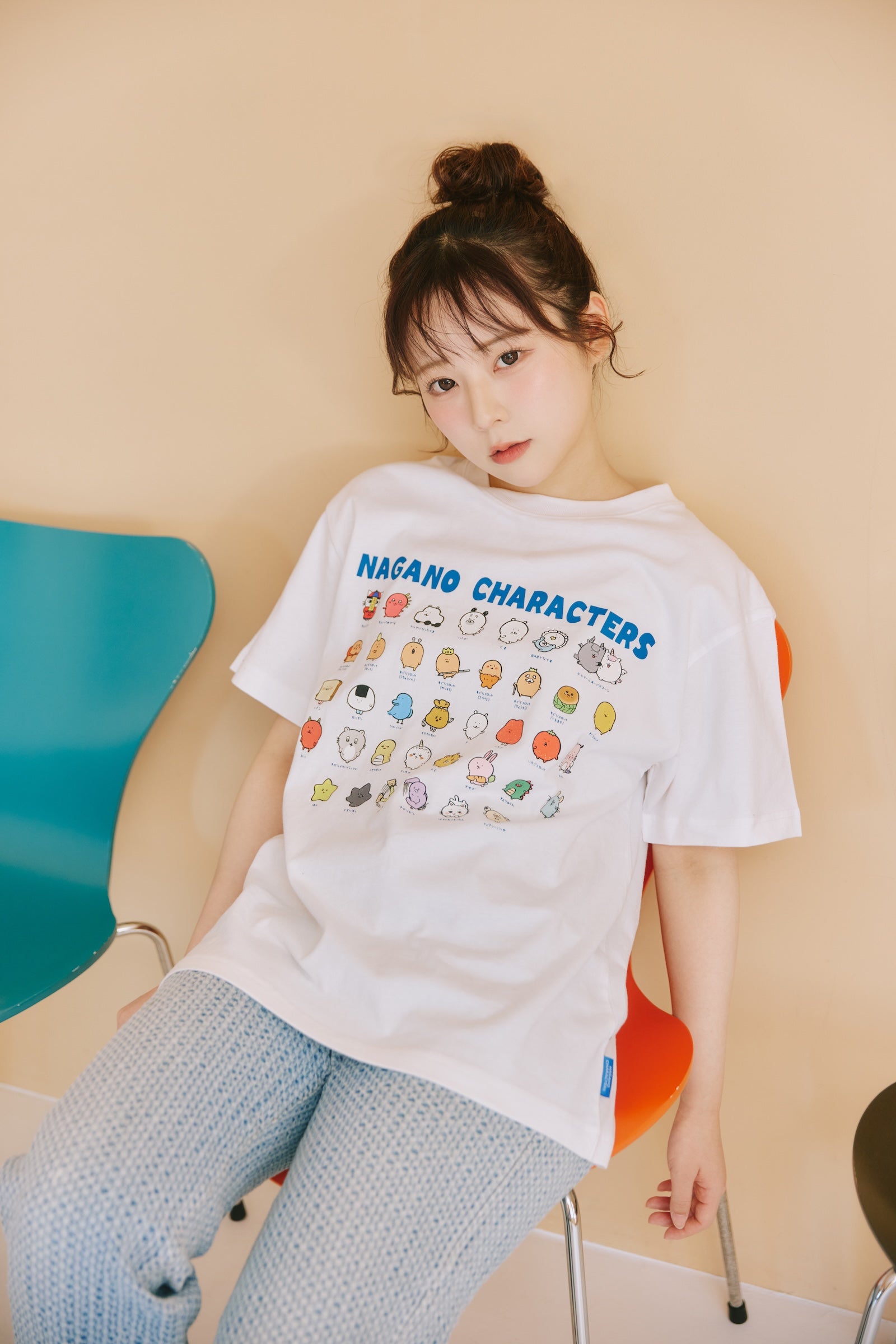 ナガノキャラクターズ　Ｔシャツ　集合　ホワイト