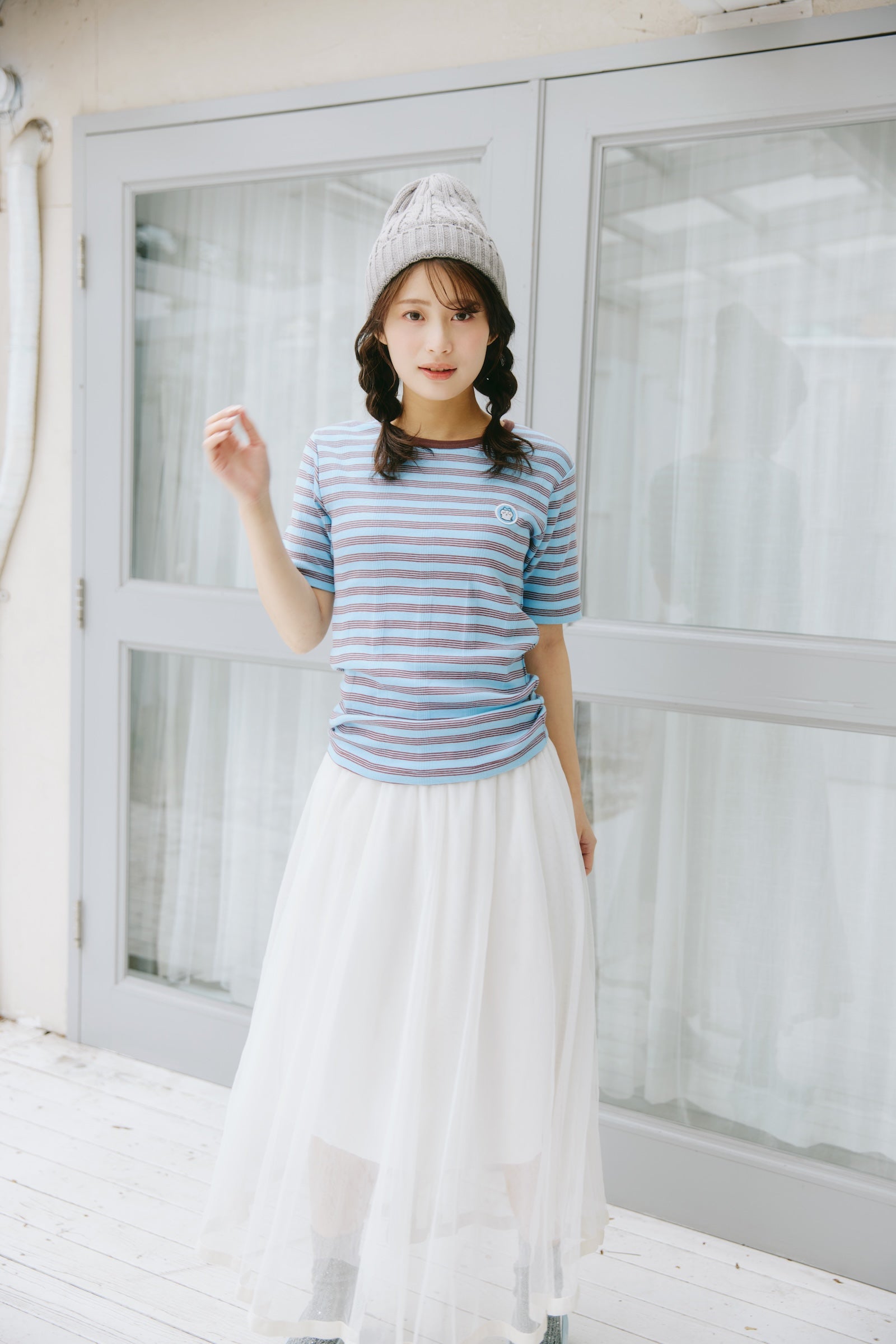 ちいかわ Tシャツ Robert P.Miller×Talking ハチワレ BLUEBERRY