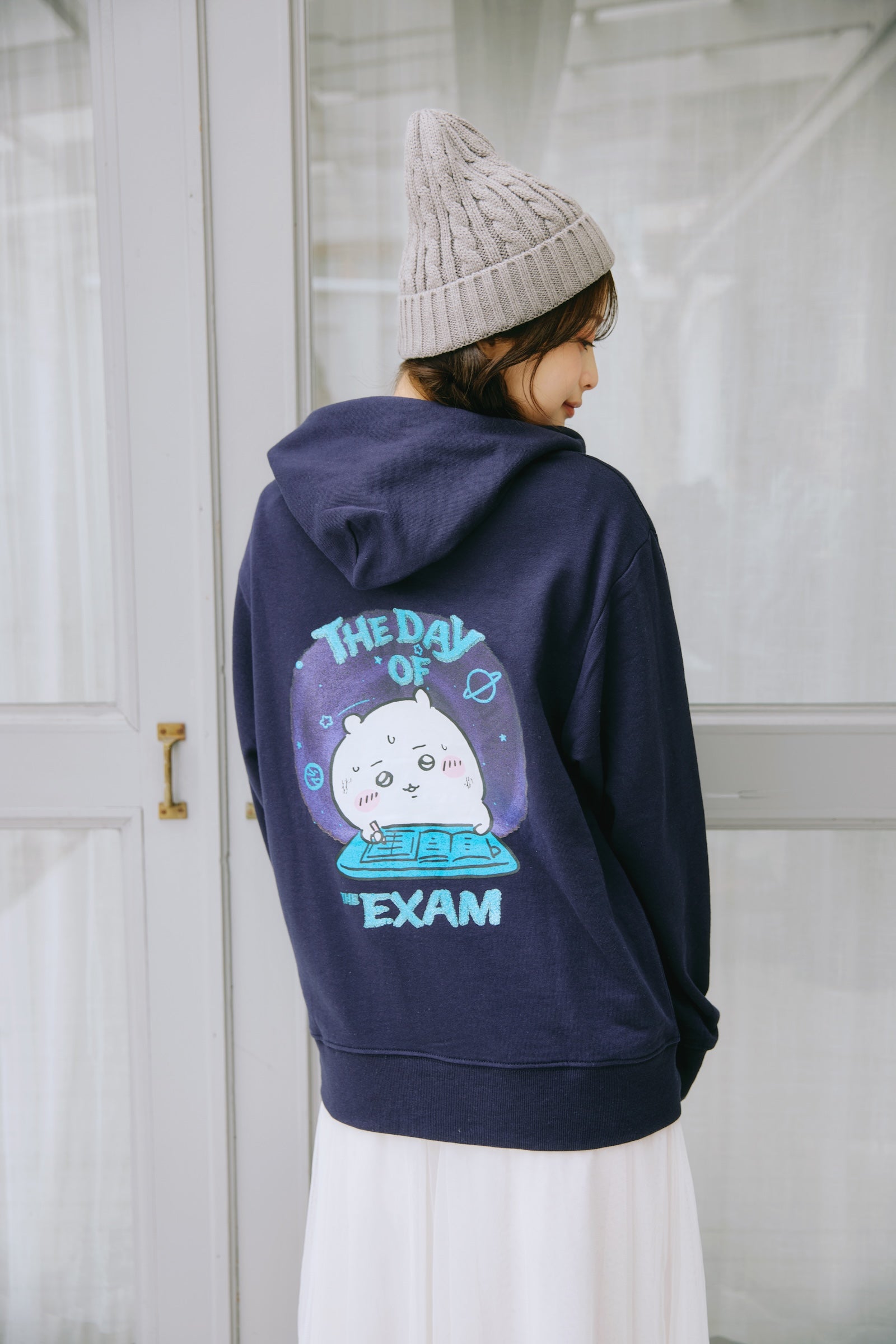 ちいかわ ZIPパーカー 試験だ ネイビー