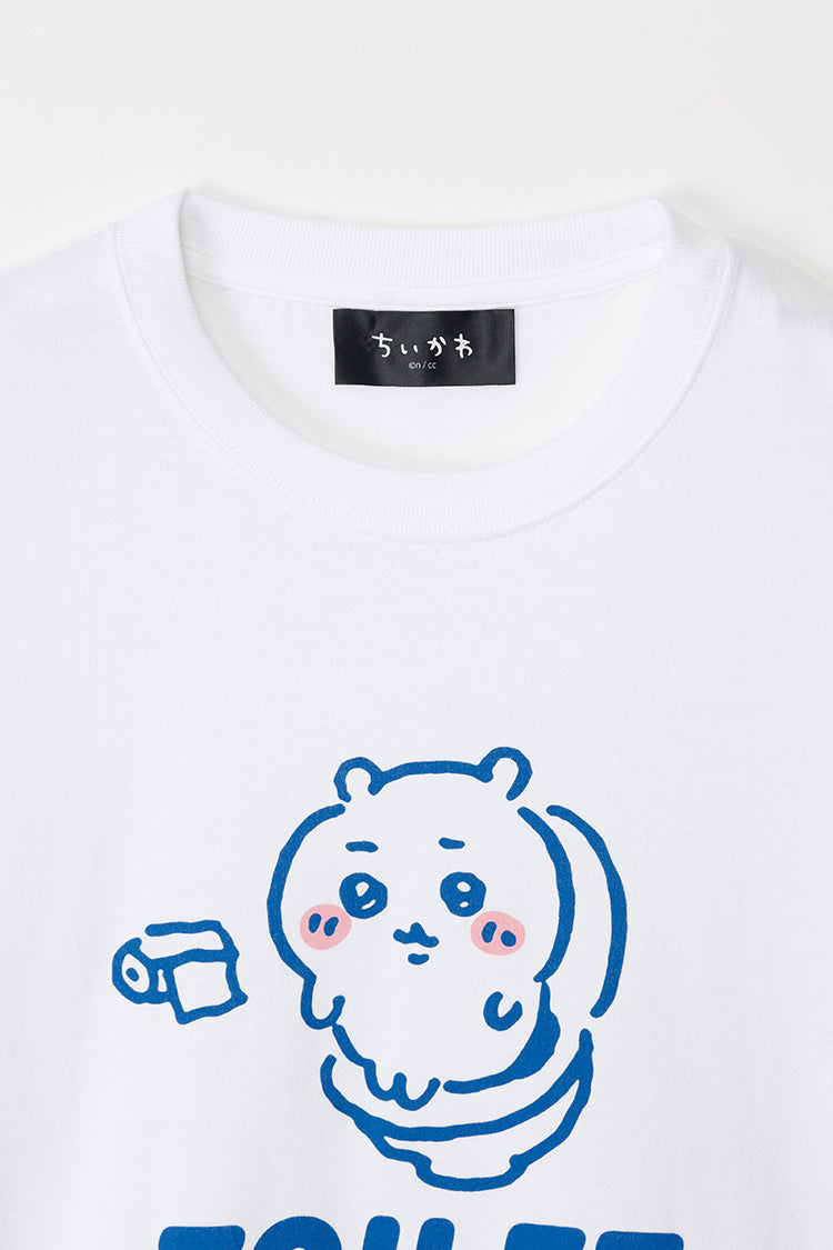 ちいかわ Tシャツ TOILET TIME ホワイト