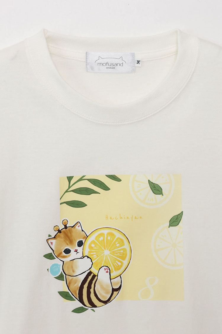 mofusand Tシャツ はち バニラホワイト