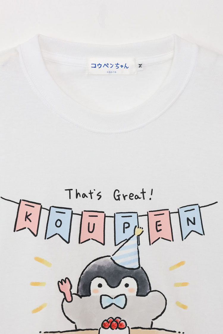 コウペンちゃん Tシャツ Tha's Great ホワイト