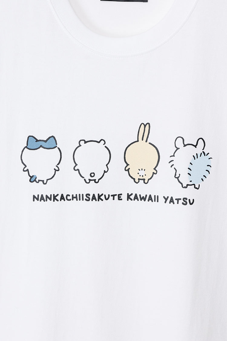 ちいかわ Tシャツ みんなの背中 ホワイト