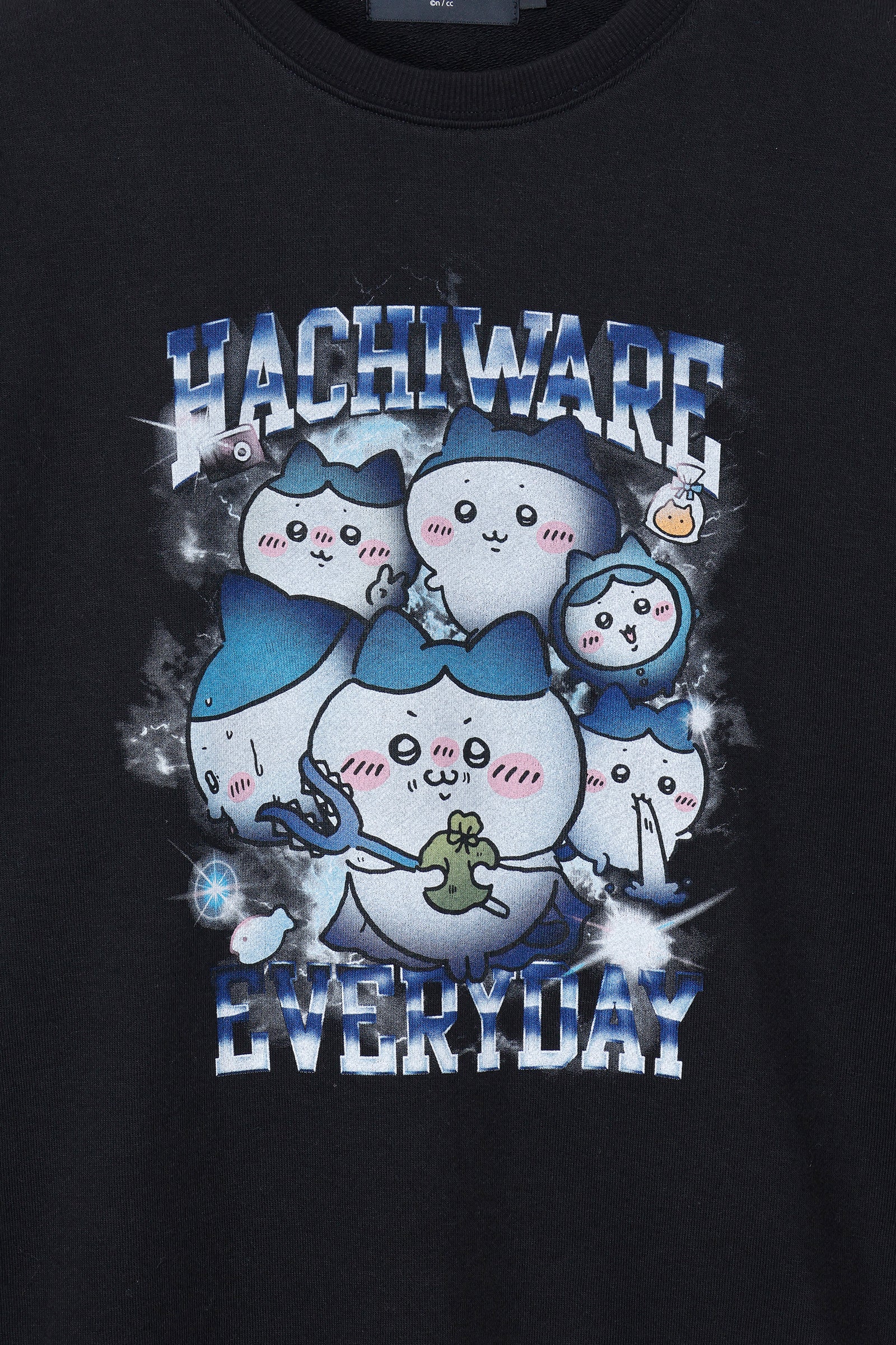 ちいかわ スウェット HACHIWARE EVERYDAY ブラック