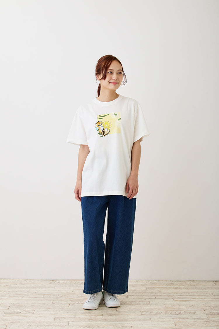 mofusand Tシャツ はち バニラホワイト