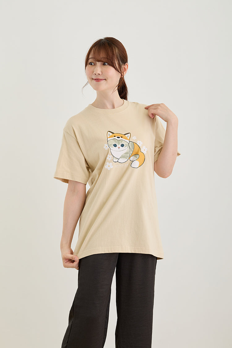 mofusand Tシャツ 狐 サンドベージュ