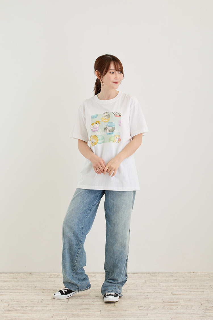 mofusand Tシャツ マカロン ホワイト