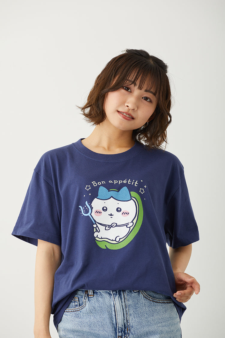 ちいかわ Tシャツ ピーマンハチワレ ネイビー