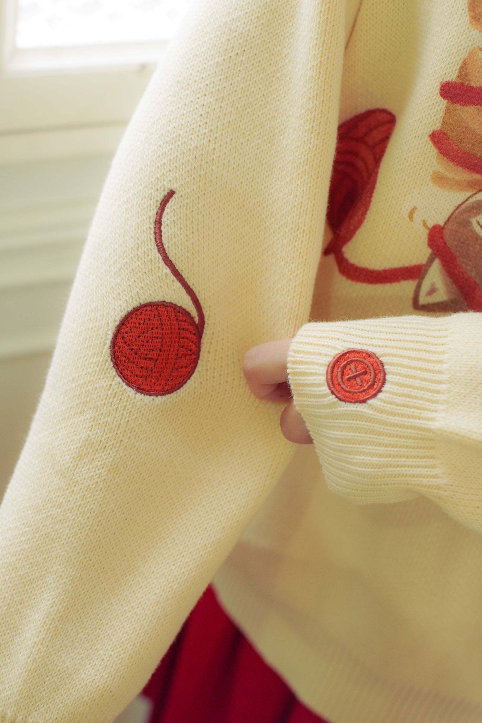 mofusand 毛糸玉 セーター にゃいすコンビ ナチュラル mofusand セーター 毛糸玉 にゃいすコンビ ナチュラル