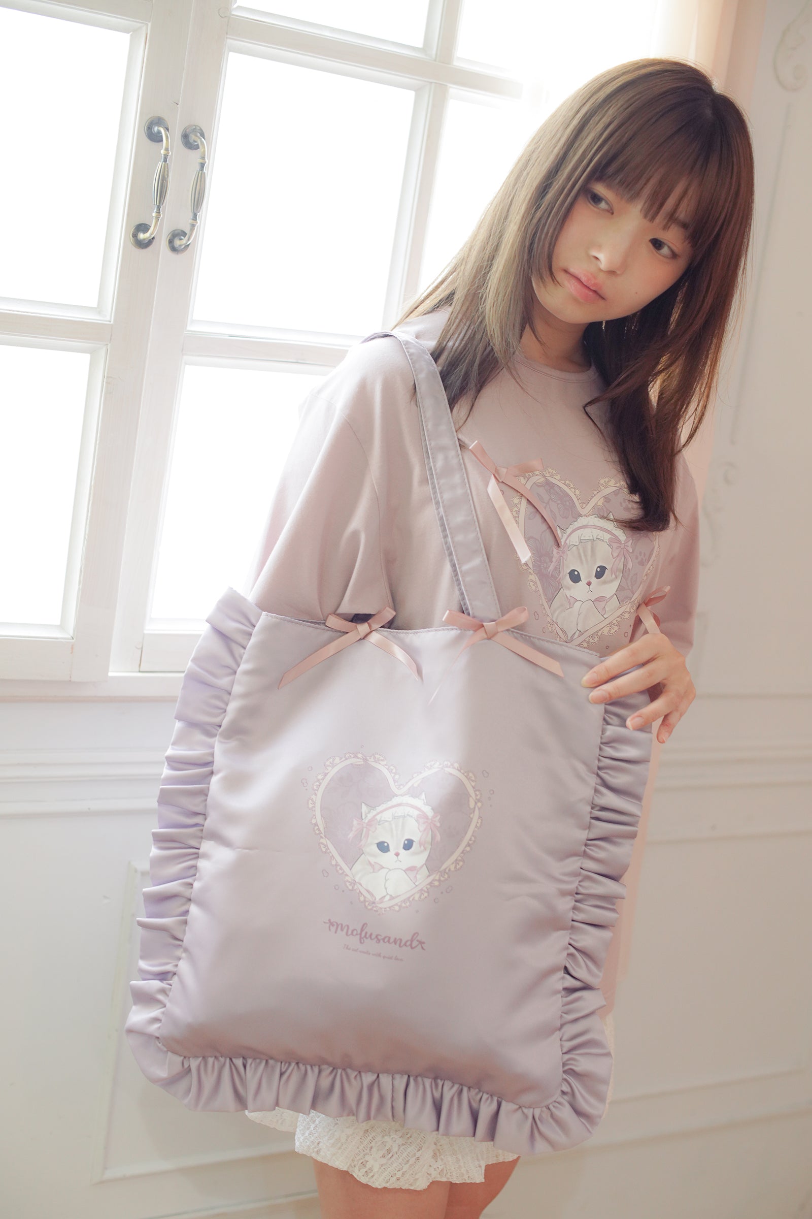 mofusand バレエコア トートバッグ ももりぼにゃん ピンク