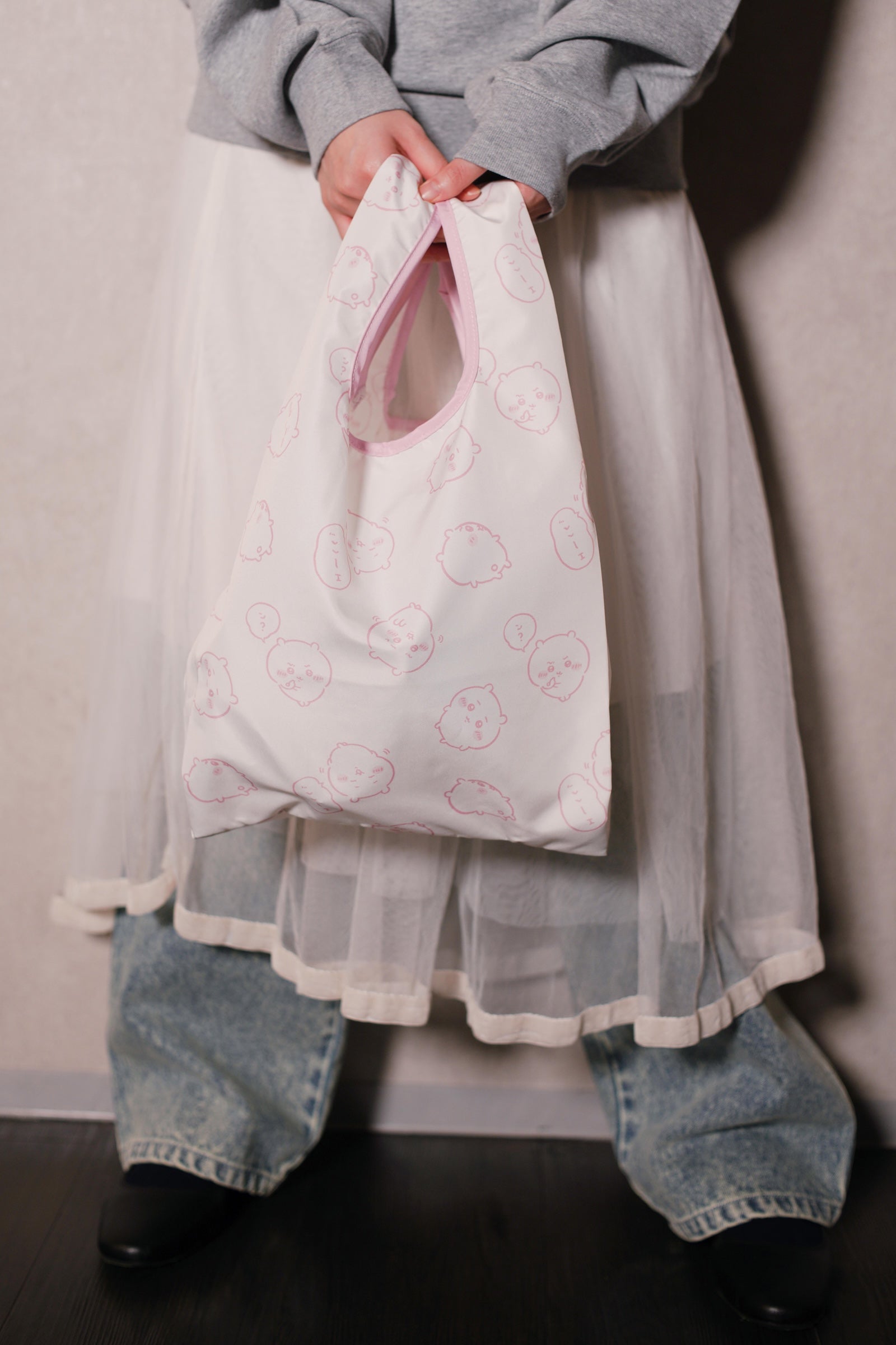 ちいかわ エコバッグ ちいかわ総柄 クリーム