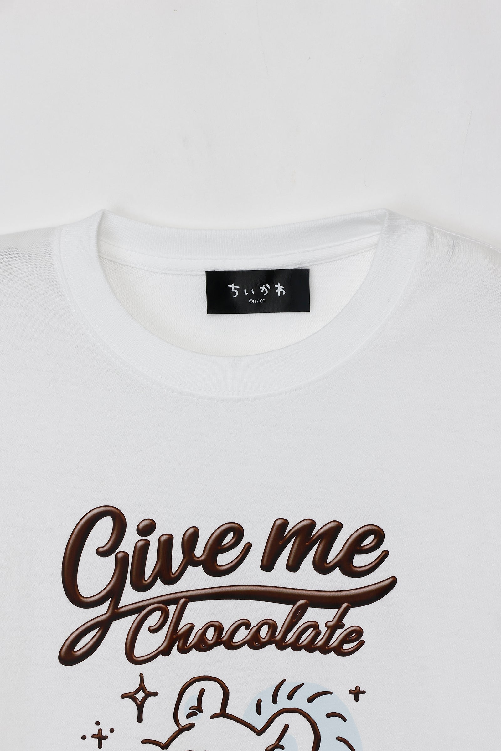 ちいかわ L/S Tシャツ Give me chocolate ホワイト