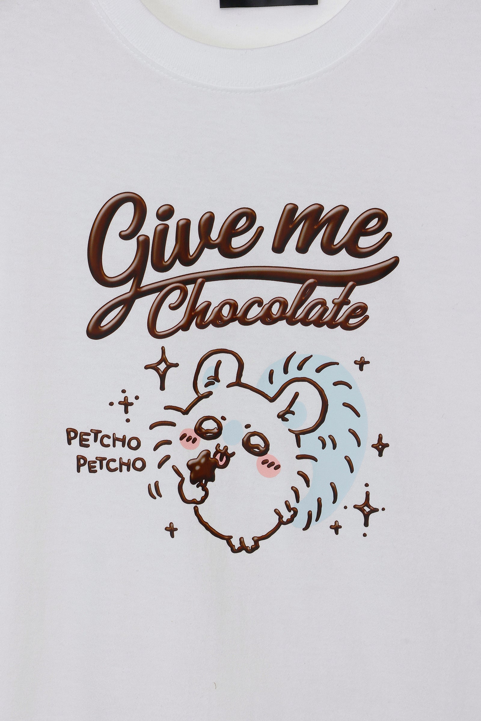 ちいかわ L/S Tシャツ Give me chocolate ホワイト