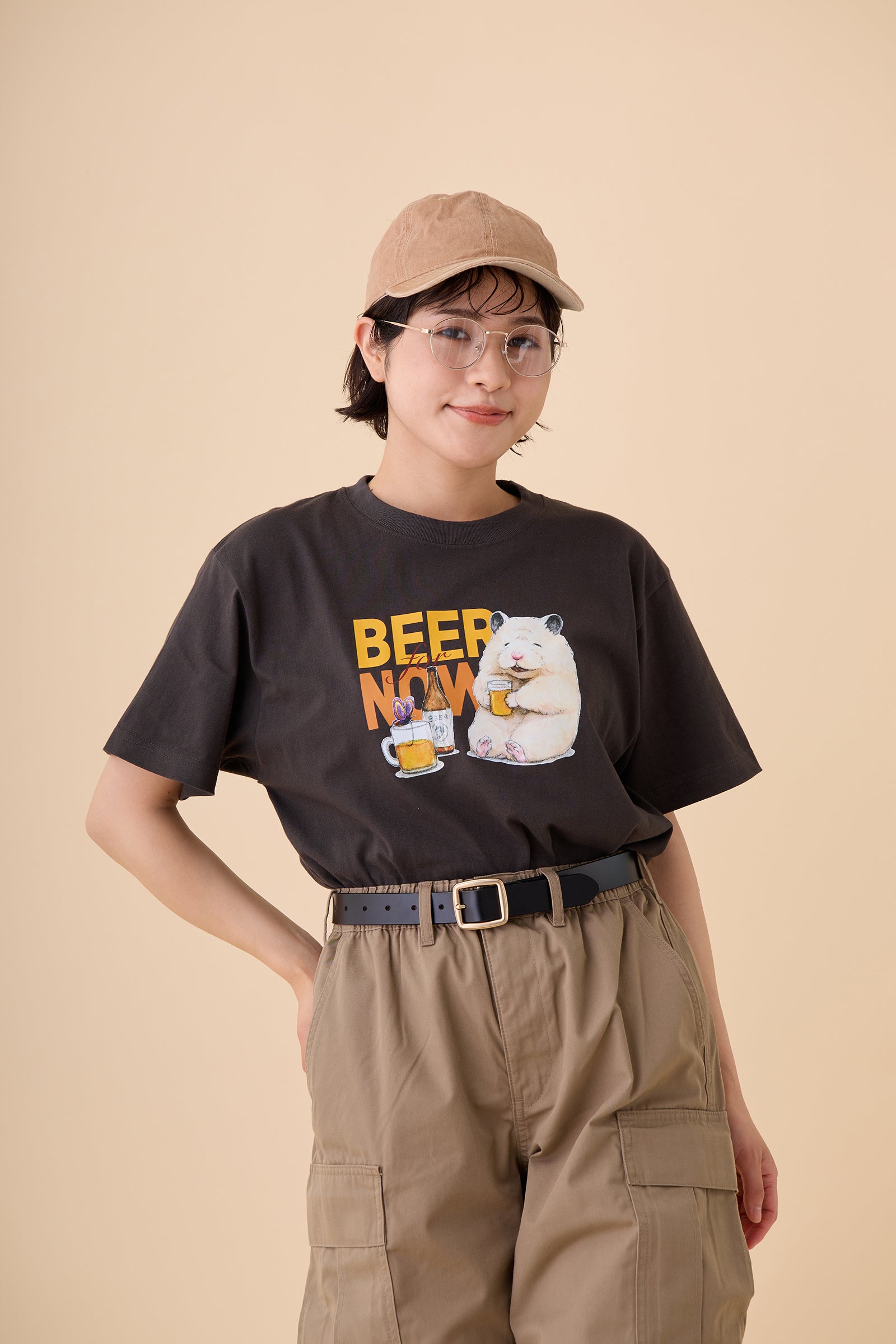 助六の日常 Tシャツ BEER FOR NOW スミ