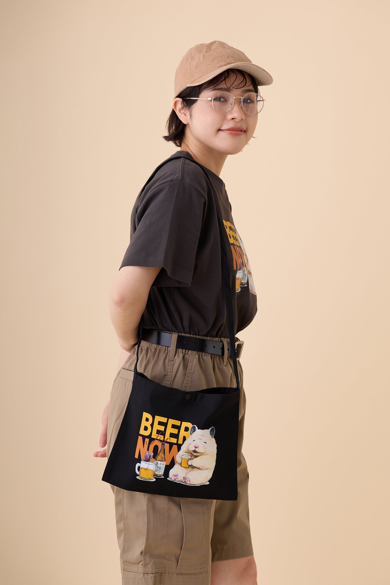 助六の日常 Tシャツ BEER FOR NOW スミ