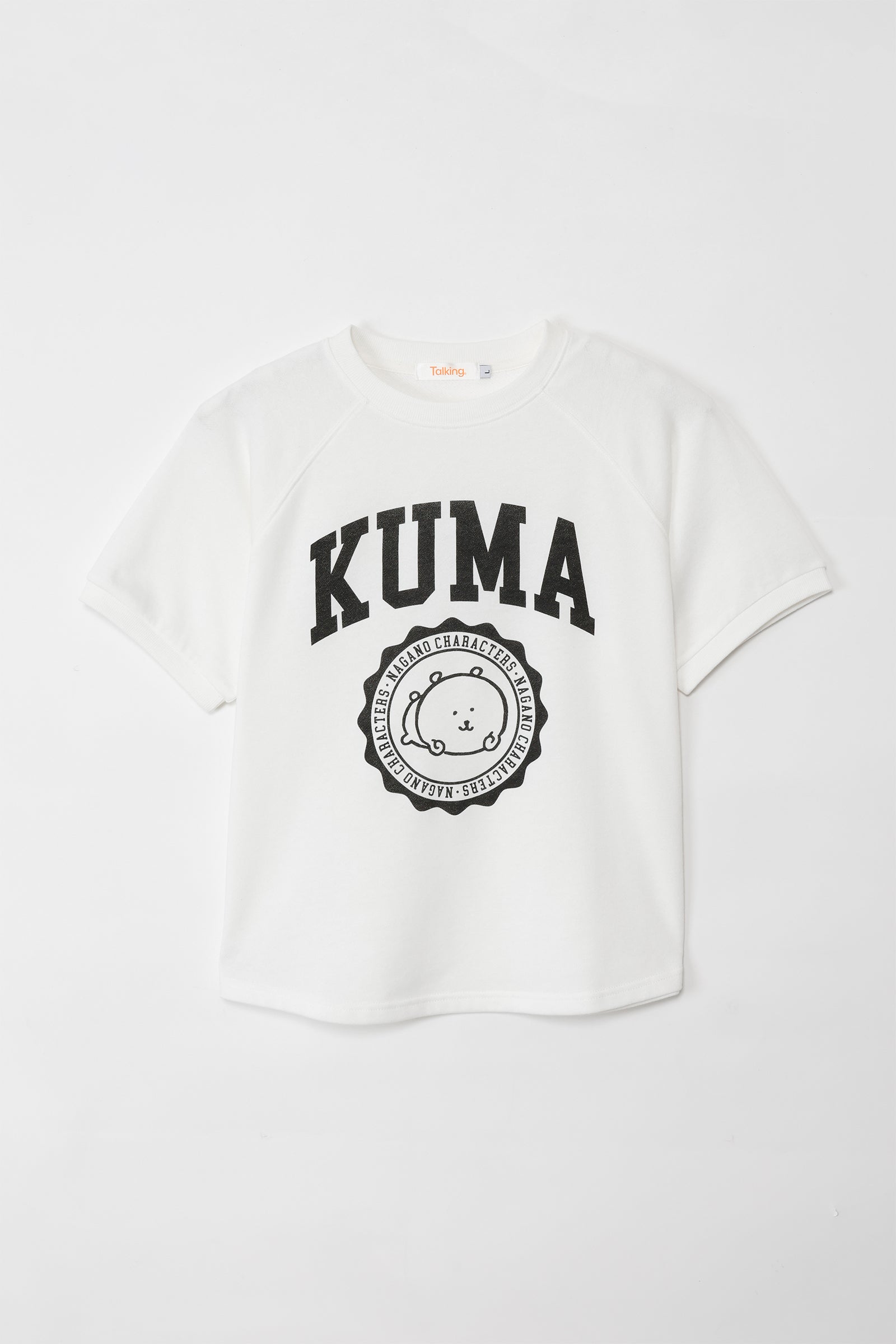 ナガノキャラクターズ Tシャツ カレッジ くま ホワイト