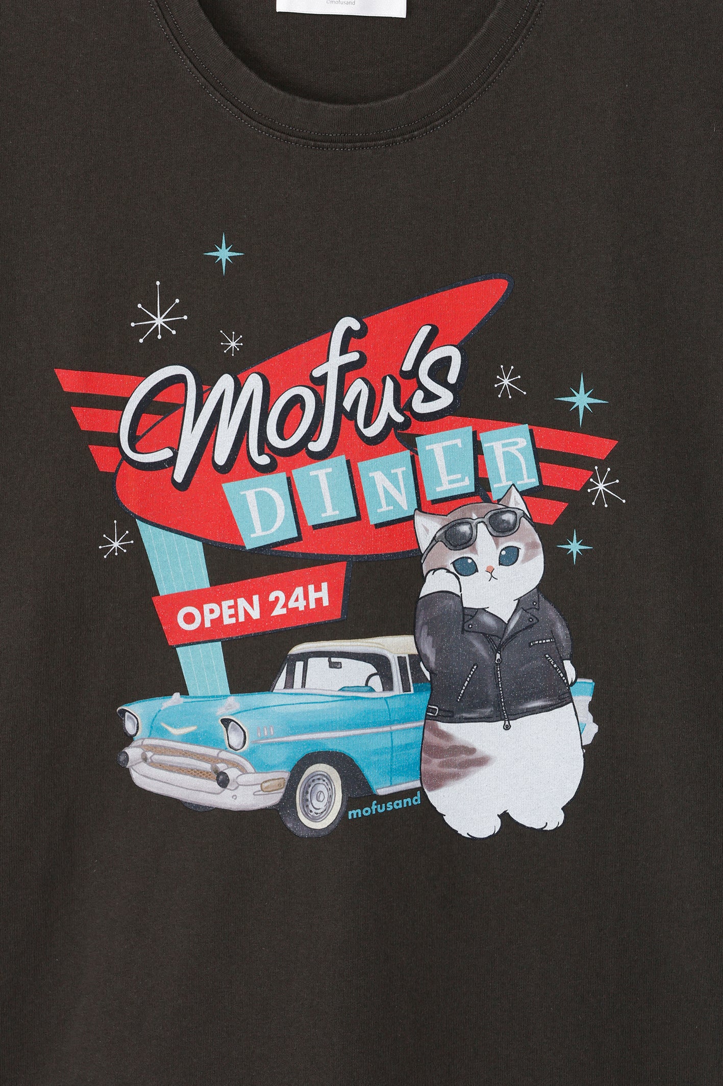mofusand Tシャツ ダイナー mofu's DINER スミ