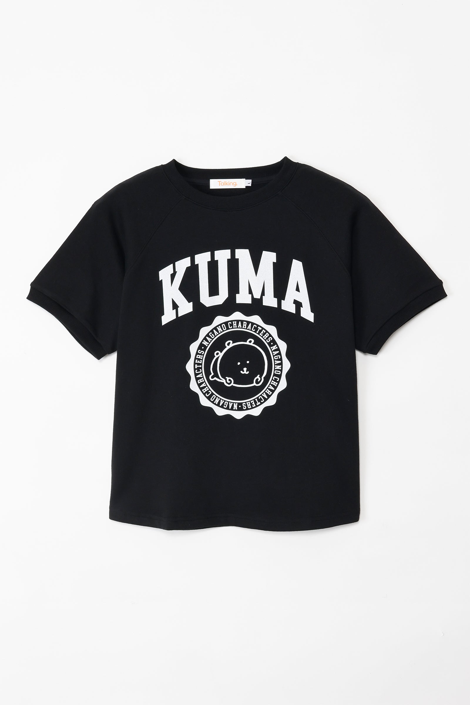 ナガノキャラクターズ Tシャツ カレッジ くま ブラック
