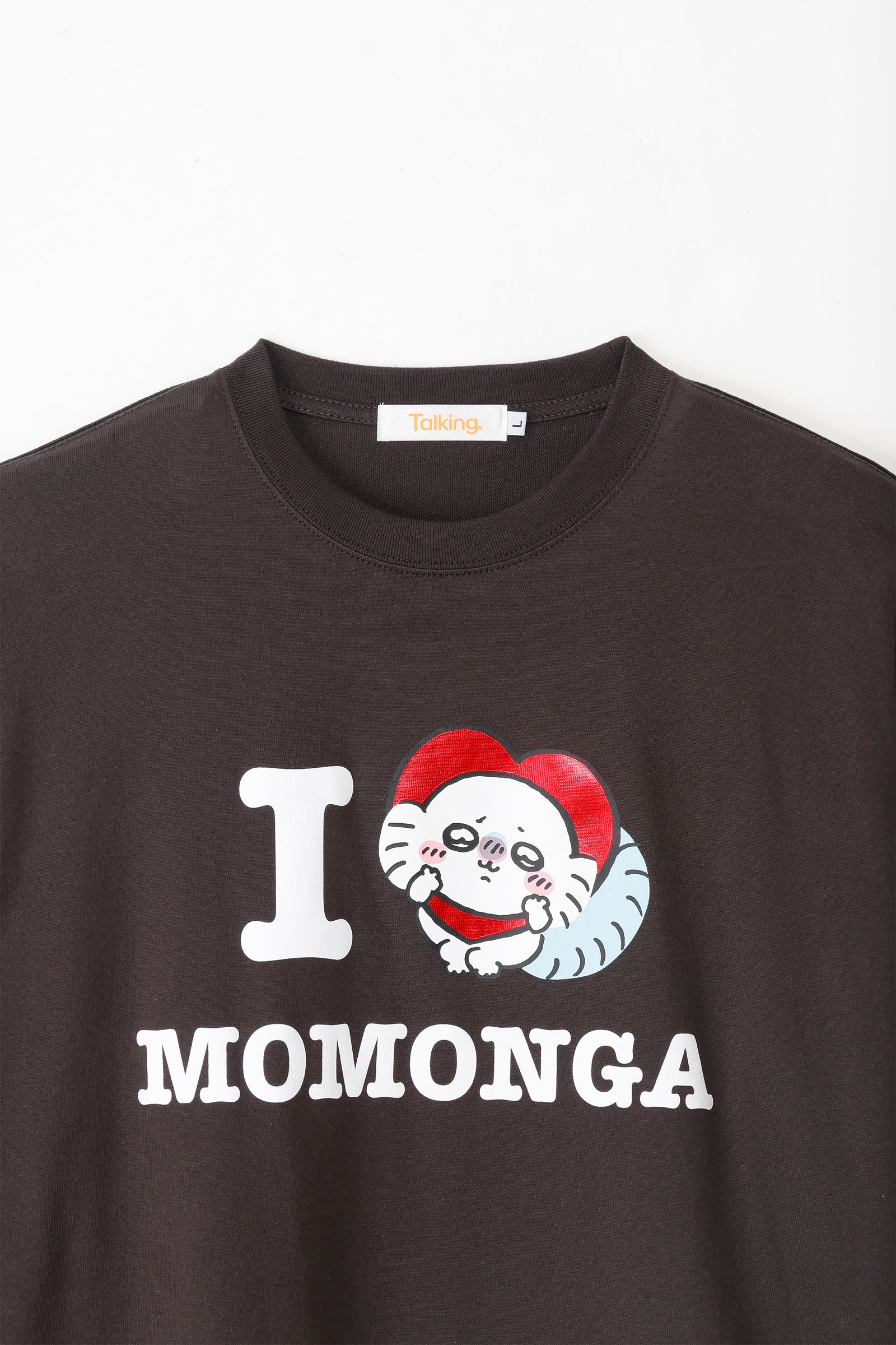 ちいかわ 長袖Tシャツ I LOVE MOMONGA スミ