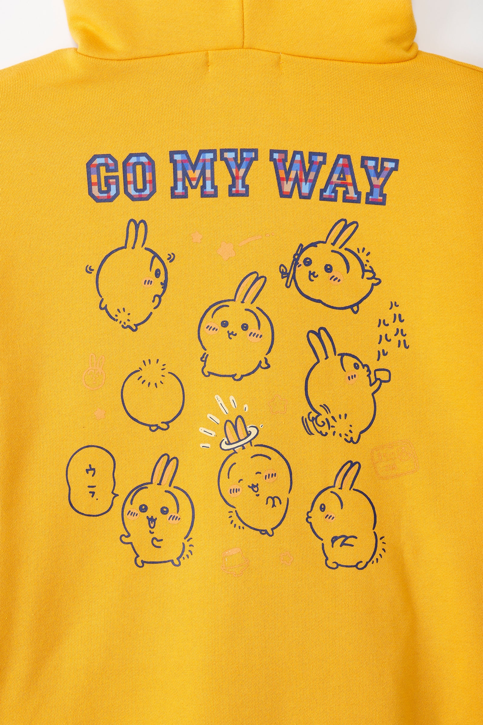 追加生産予約】ちいかわ ZIPパーカー GO MY WAY イエロー