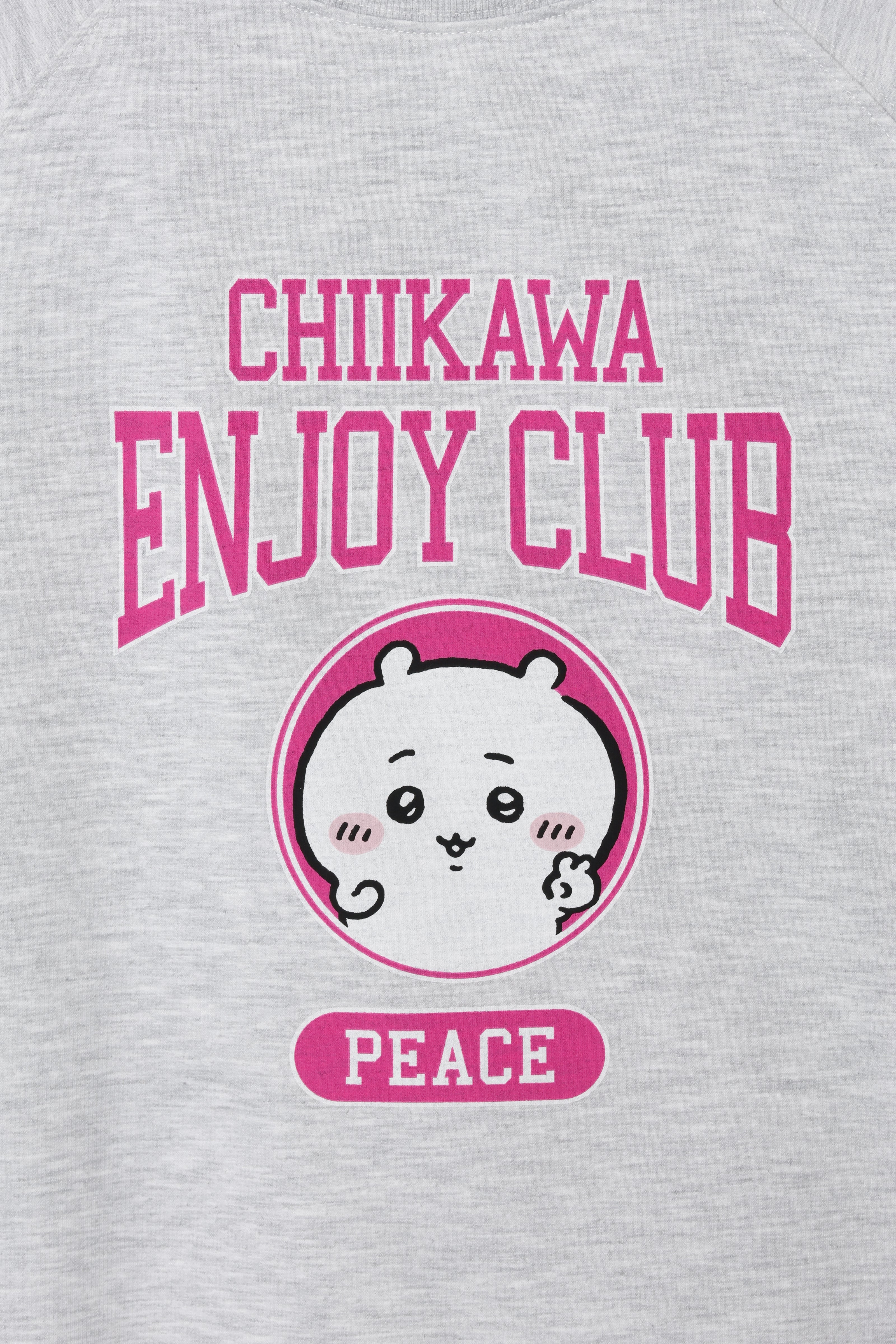 ちいかわ Tシャツ ピース ちいかわ 杢グレー