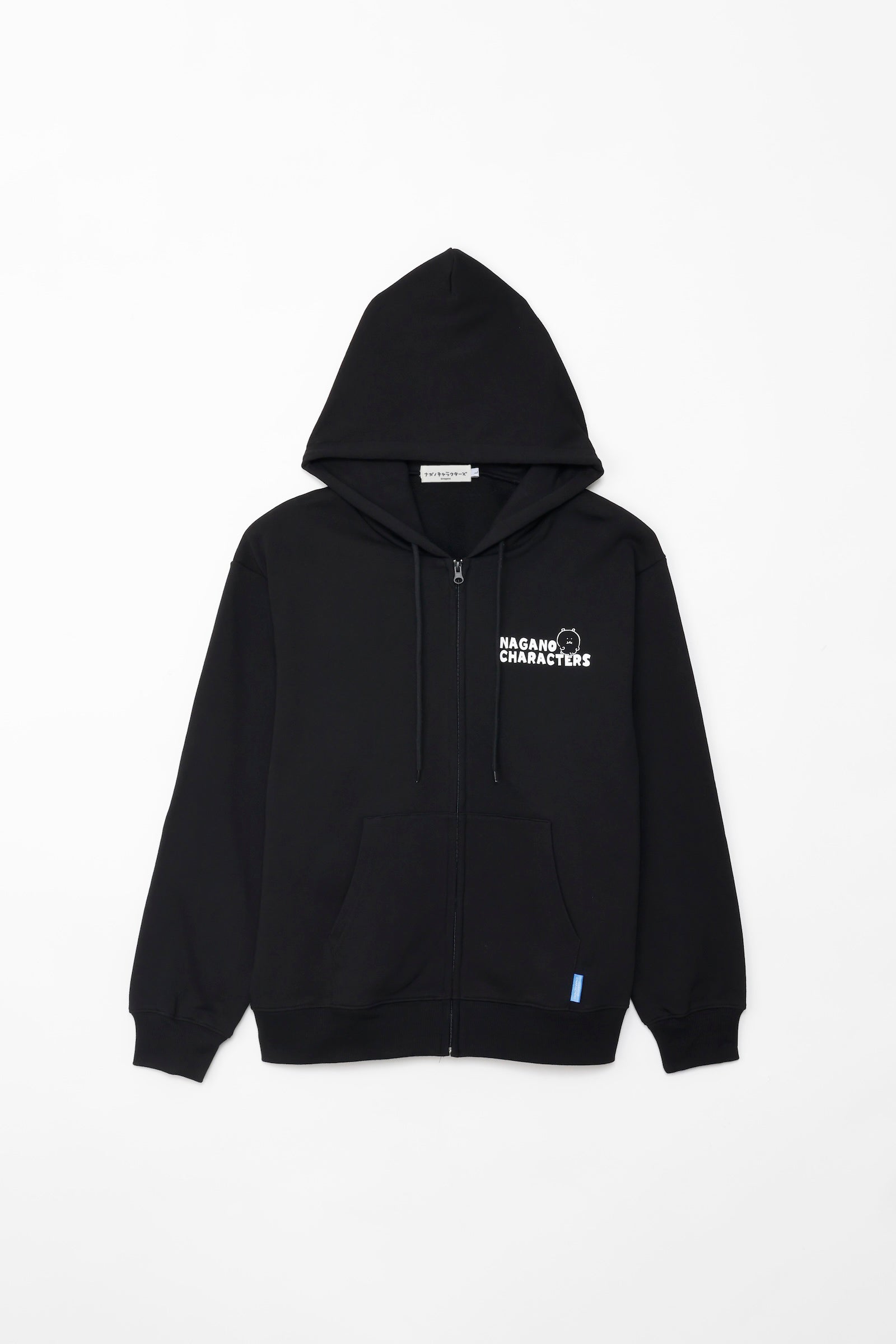 ナガノキャラクターズ　ZIPパーカー　集合　ブラック
