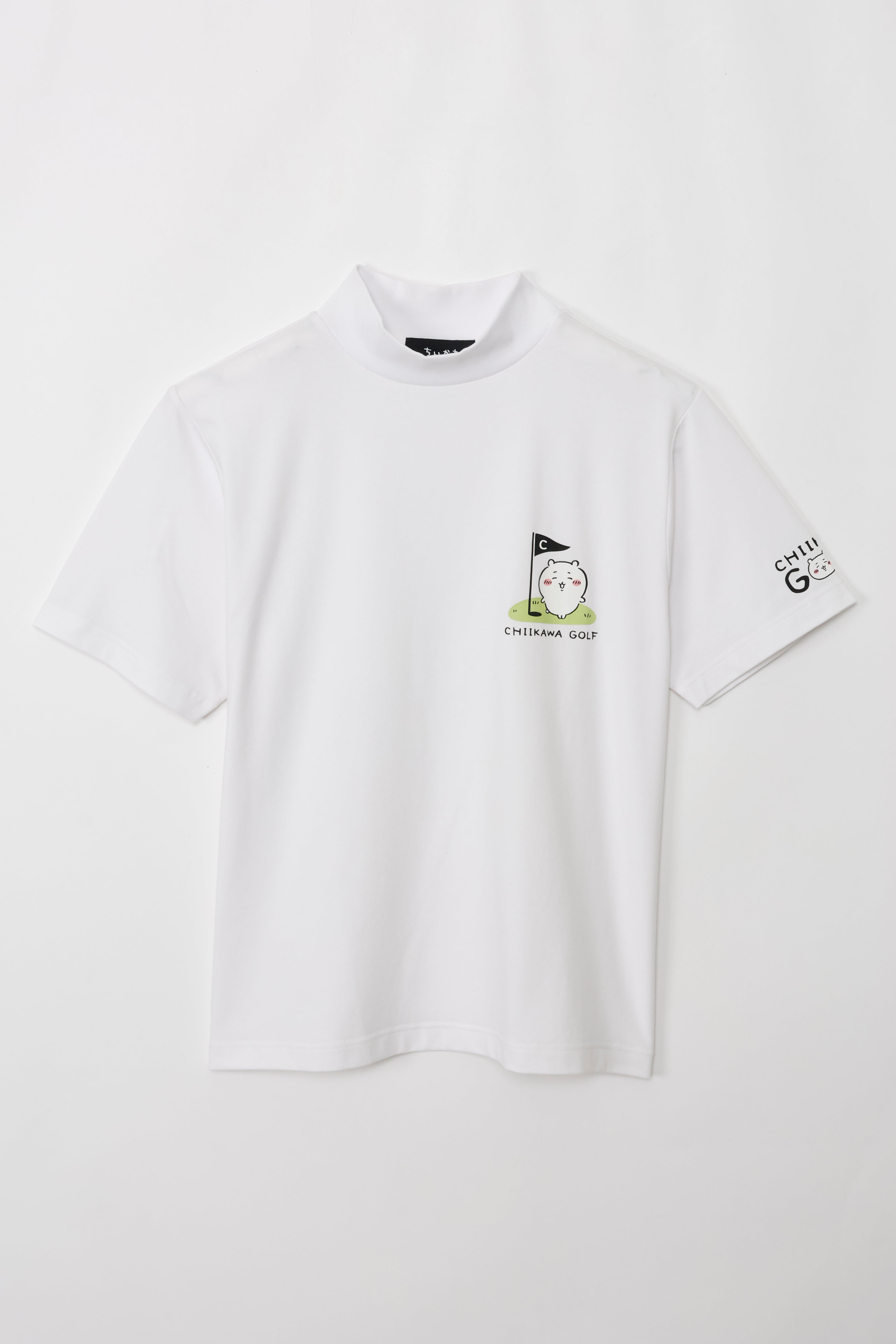 ちいかわGOLF モックネックTシャツ ちいかわグリーン ホワイト