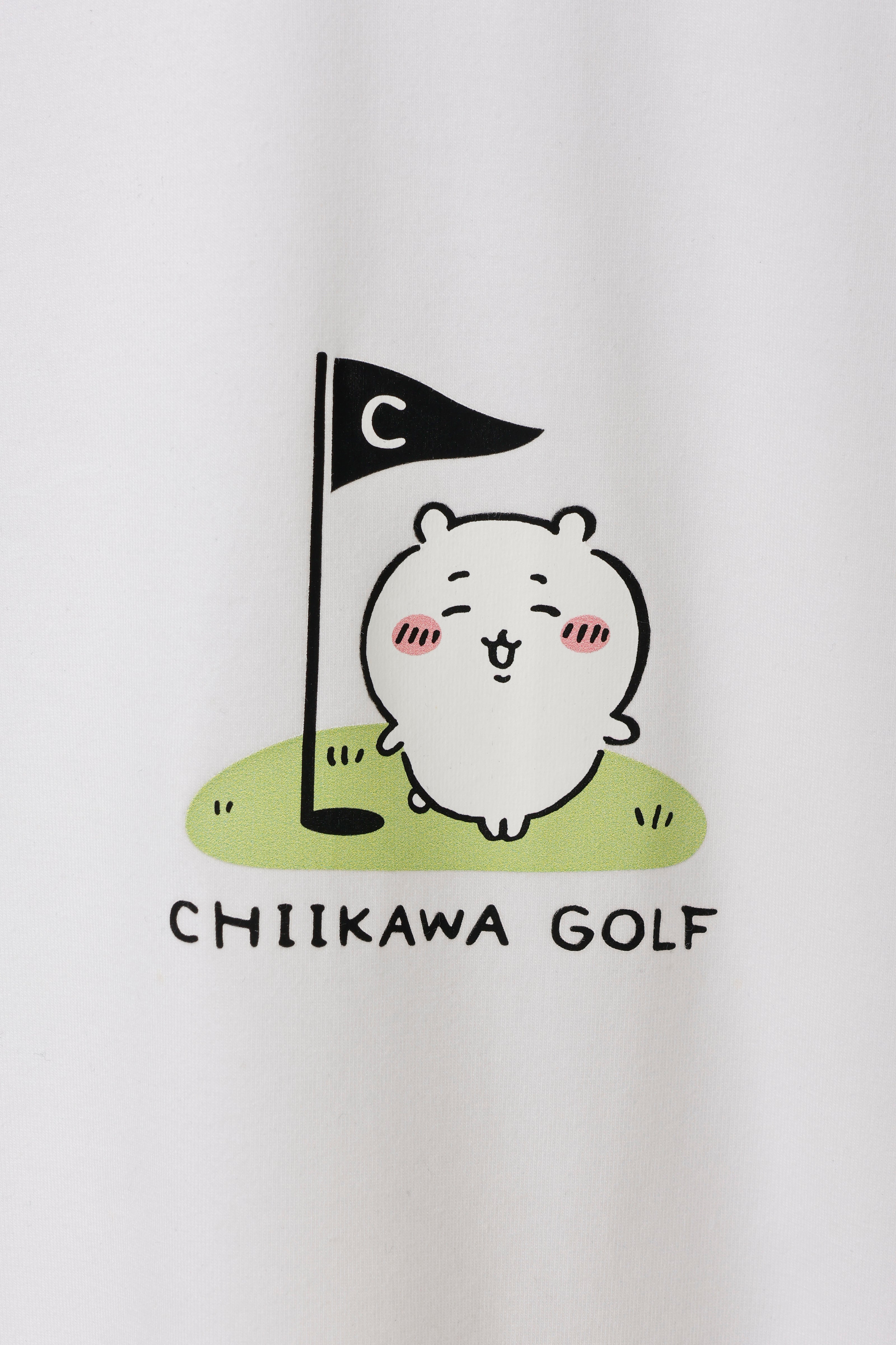 ちいかわGOLF モックネックTシャツ ちいかわグリーン ホワイト