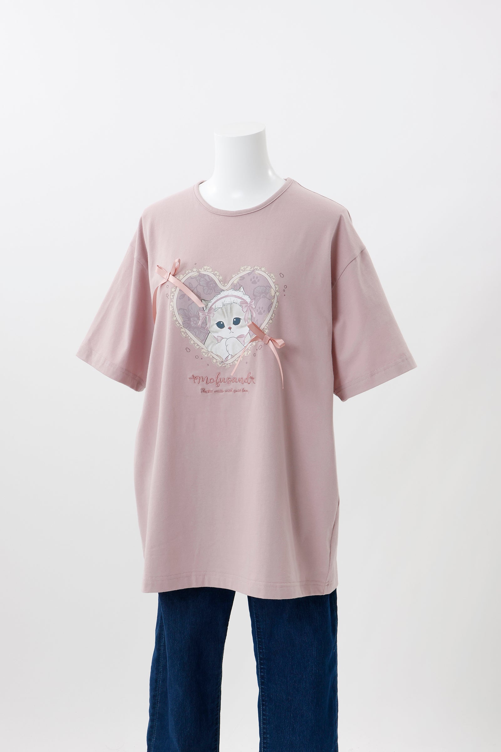 mofusand バレエコア Tシャツ ももりぼにゃん ピンク