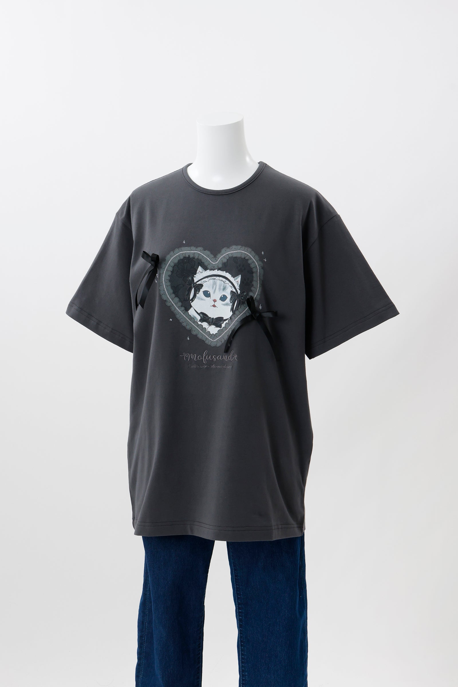 mofusand バレエコア Tシャツ くろりぼにゃん ブラック