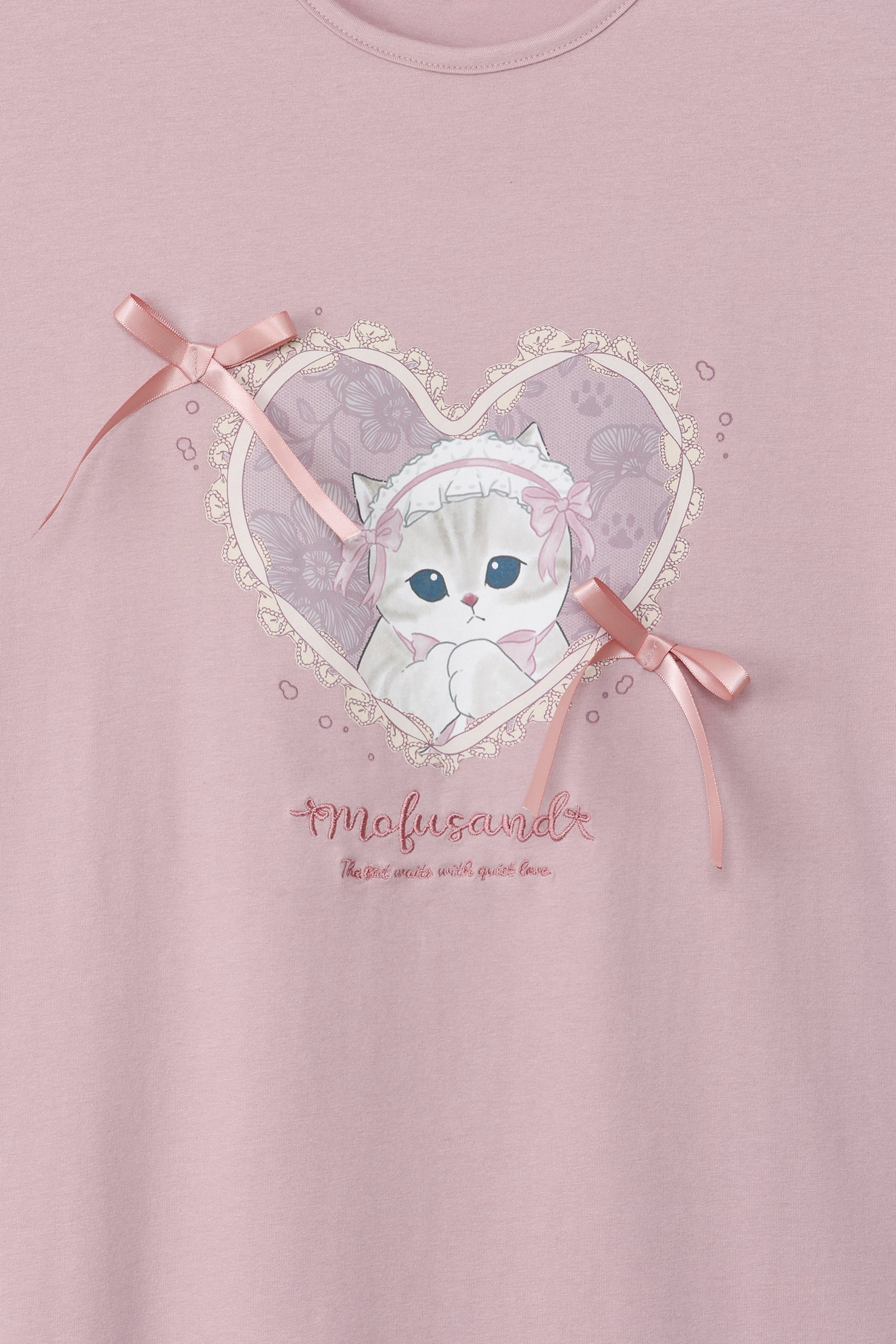 mofusand バレエコア Tシャツ ももりぼにゃん ピンク