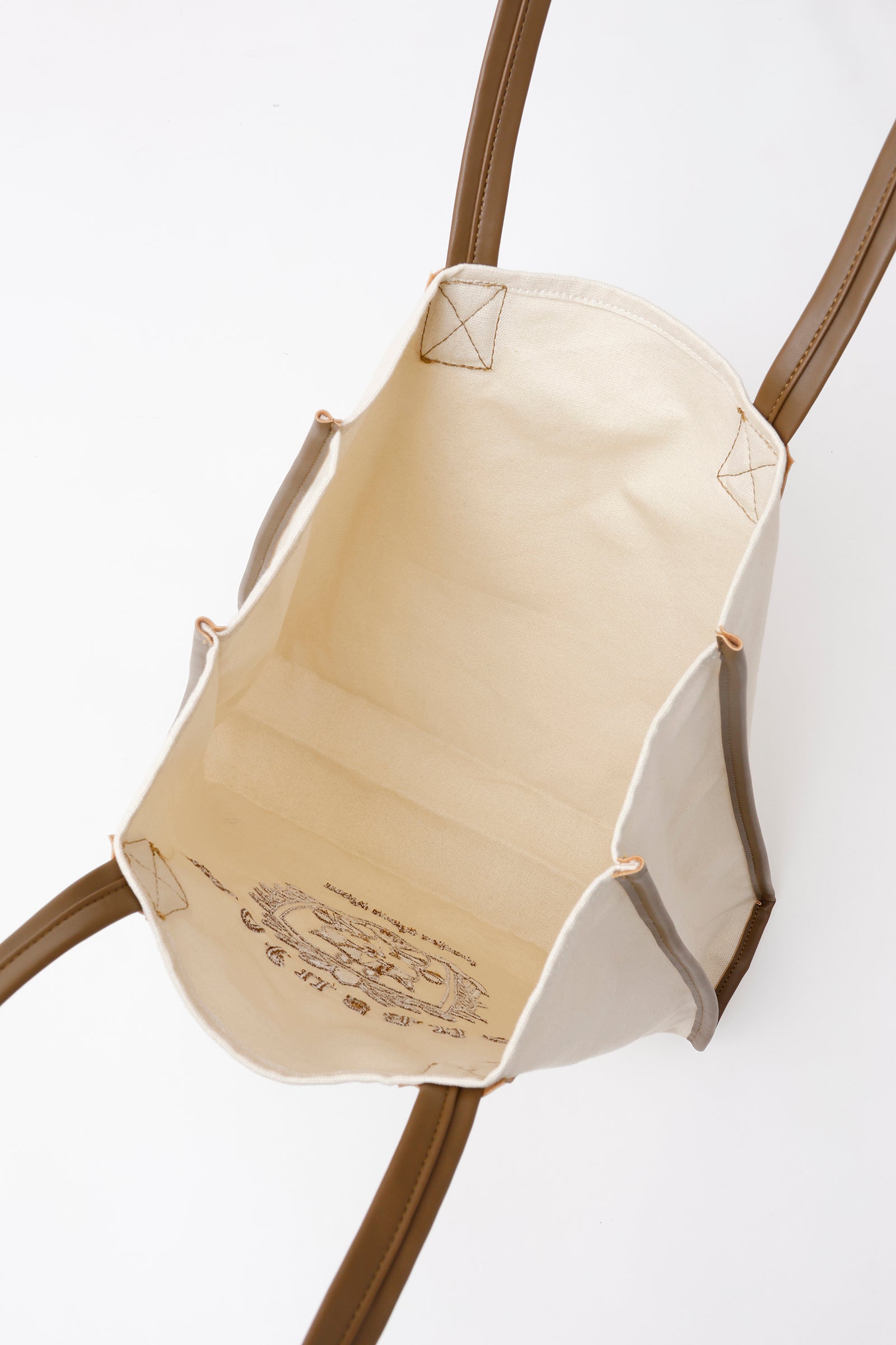 mofusand トートバッグ カレッジ風はちにゃん サンドベージュ