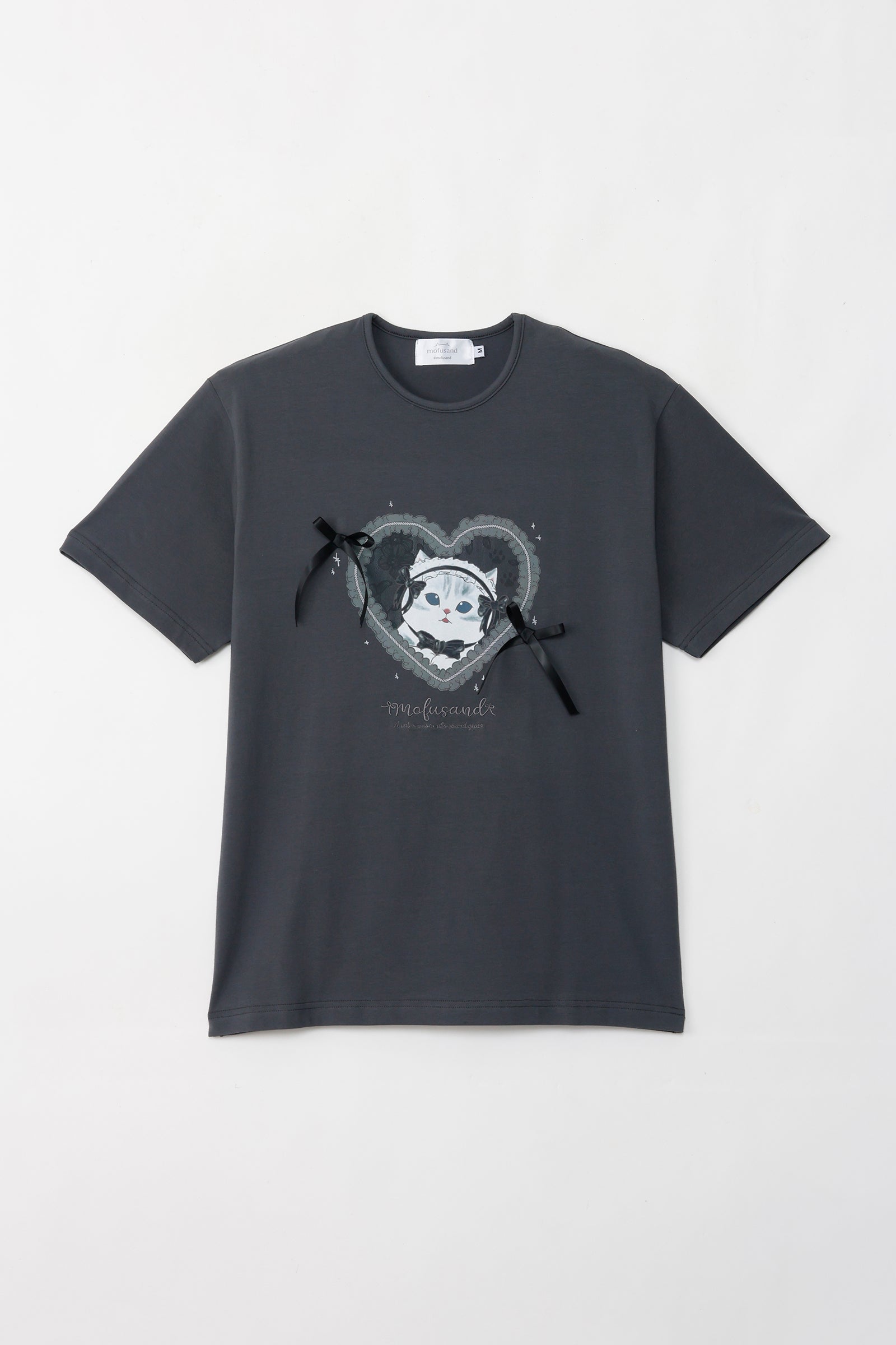 mofusand バレエコア Tシャツ くろりぼにゃん ブラック